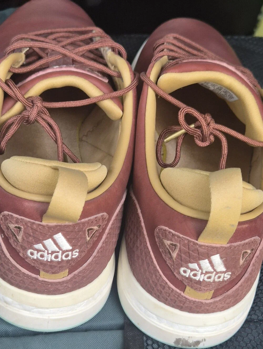 Adidas Adipur Golf Shoes Men's Burgundy Size 13 Leather Spikeless Boost GY8523